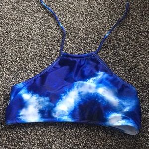 Padded high neck swim top
